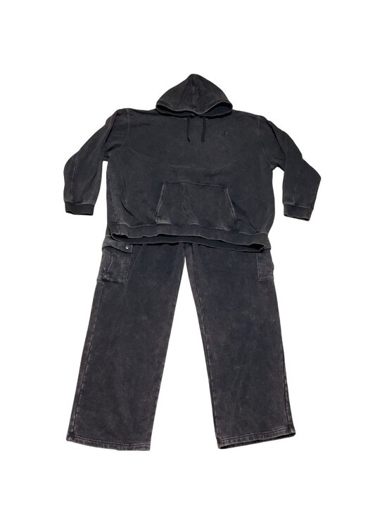 Champion Other - Champion Charcoal Hoodie Cargo Wide Leg Cargo Pants Set Sz 4XLT Cotton Blend Men